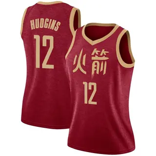 Houston Rockets Women's Trevor Hudgins Red Swingman 2018/19 Jersey - City Edition