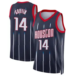 Houston Rockets Youth AJ Griffin Navy Swingman 2021/22 City Edition Jersey