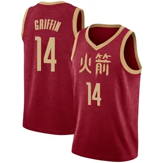 Houston Rockets Youth AJ Griffin Red Swingman 2018/19 Jersey - City Edition