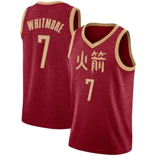 Houston Rockets Youth Cam Whitmore Red Swingman 2018/19 Jersey - City Edition