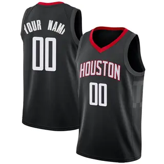 Houston Rockets Youth Custom Black Swingman Jersey - Statement Edition