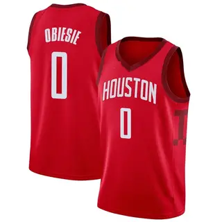 Houston Rockets Youth Joshua Obiesie Red Swingman 2018/19 Jersey - Earned Edition