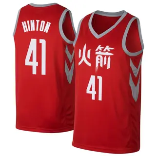 Houston Rockets Youth Nate Hinton Red Swingman Jersey - City Edition