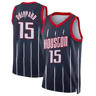 Houston Rockets Youth Reed Sheppard Navy Swingman 2021/22 City Edition Jersey